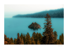 Beautiful scenic at Emerald Bay Lake Tahoe California USA