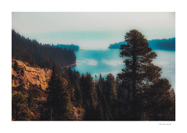 Beautiful lake view at Emerald Bay Lake Tahoe California