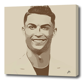 portrait design of soccer player cristiano Ronaldo
