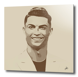 portrait design of soccer player cristiano Ronaldo