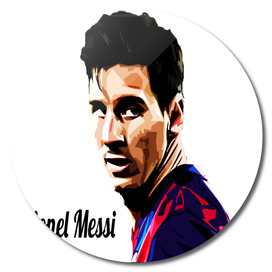 Portrait design of lionel Messi football players
