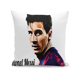 Portrait design of lionel Messi football players