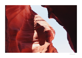 Orange rocks in the desert at Antelope Canyon Arizona USA