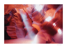Sandstone cave with sunlight at Antelope Canyon Arizona USA
