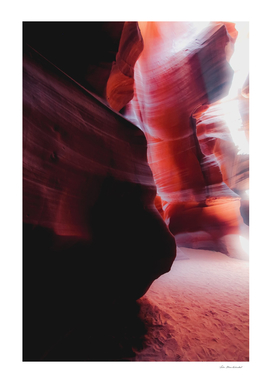 Sandstone cave abstract at Antelope Canyon Arizona USA