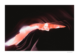 Hole in the sandstone cave at Antelope Canyon Arizona USA