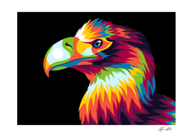 Bird of Prey in Colorful Pop Art Illustration