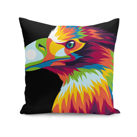 Bird of Prey in Colorful Pop Art Illustration