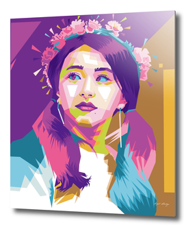 Chaeyoung Twice of wpap pop art portrait