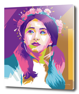 Chaeyoung Twice of wpap pop art portrait