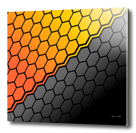 Abstract racing vector hexagon