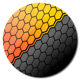 Abstract racing vector hexagon