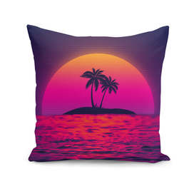 Beach Palm Sunset