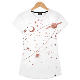 Planets Space Rose Gold Celestial