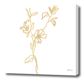Flower gold texture