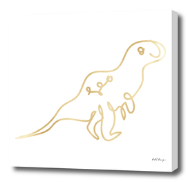 dinosaur art gold