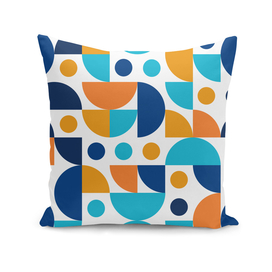 Funky Retro Pattern oranges and blues
