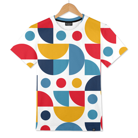 Funky Retro Pattern red yellow and blue