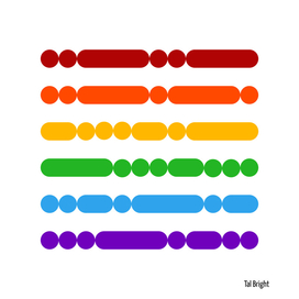 Rainbow Playful Geometric Art