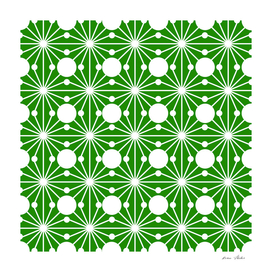 Abstract geometric pattern - green and white.