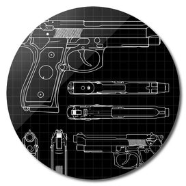 baretta handgun diagram