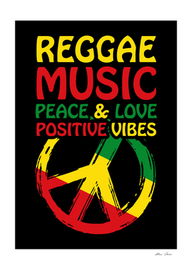Reggae Music Peace Symbol Positive Vibes