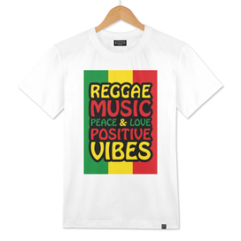Reggae Music Positive Saying Reggae Flag Colors