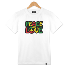 Peace and Love Reggae Colors Rastafari Flag Peace Symbol