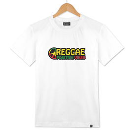 Reggae poster with peace symbol and flag of rastafari colors