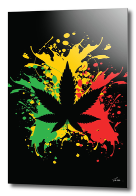 marijuana splatter art
