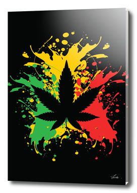 marijuana splatter art