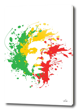 Bob Marley splatter art