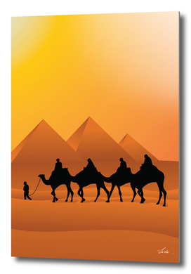 camel caravan on the desert 05