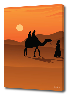 camel caravan on the desert 07