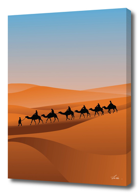 camel caravan on the desert 06