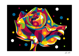 Rose Flower Pop Art