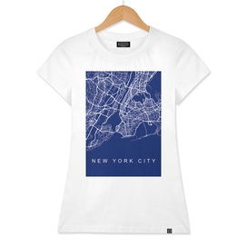 NYC Streets Blue Map