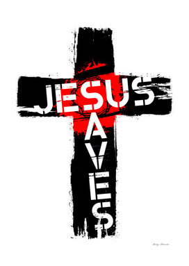 Christian print. Jesus saves.