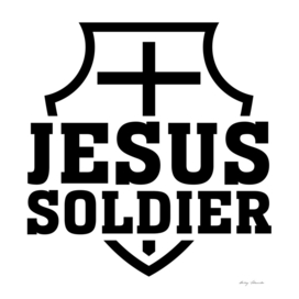 Christian print. Jesus soldier.