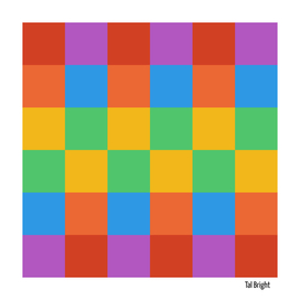 Rainbow colours  playful minimal hardedge  pattern