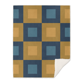 Hardedge Minimal Abstract Pattern Blue and Brown