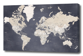 Glyn detailed and distressed world map
