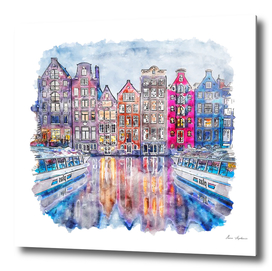 amsterdam watercolor