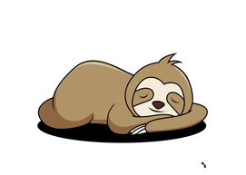 sleeping sloth lazy