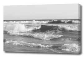 Huntington Beach Waves in Black and White