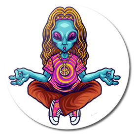 hippie alien yoga
