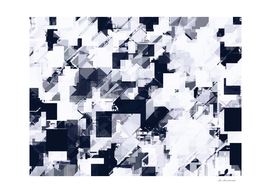 geometric square pixel pattern abstract in black and white