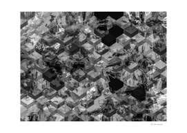 geometric square pattern abstract in black and white