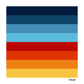 Colourful Stripes Minimal Pattern (Blues and Warm Col