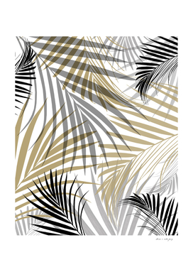Gold Gray Black Palm Leaves Dream 1
